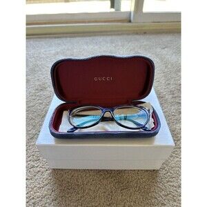 Gucci GG0093O 003 53 Blue Turtle Eyeglasses